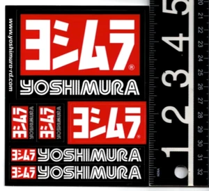 Yoshimura Sticker Sheet 5 in x 3 in Multicolor 6 Decal Sheet - Picture 1 of 1