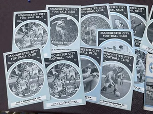 ‘MANCHESTER CITY FOOTBALL PROGRAMMES’ 17 Listed / From 1969 To 1973 /Used - Picture 1 of 2