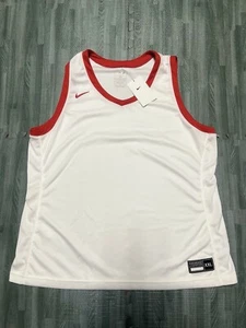 Nike Dri-FIT Women’s Basketball Jersey Tank Top White Red Sz XXL CQ4356-109 6109 - Picture 1 of 5