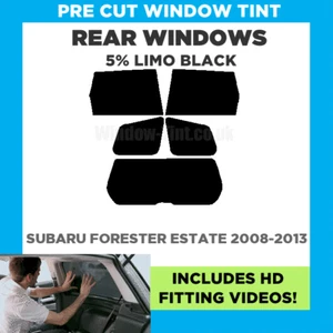 Pre Cut Window Tint For Subaru Forester Estate 2008-2013 - 5% Limo Rear - Picture 1 of 6
