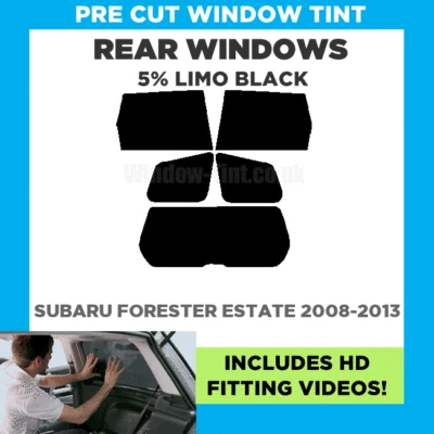 Vorgeschnitten Fenster Getönt Für Subaru Forester Estate 2008-2013 - 5% - Image 1 of 4