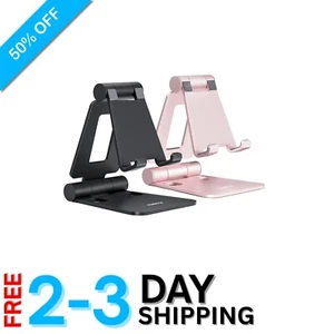 Aluminum Phone Stand Duo - Versatile Foldable Holders for Home & Office - Picture 1 of 8