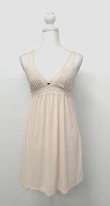 Eberjey sz S CReam Pink Sheer Lace Detail Modal Babydoll Nightgown Dress - Picture 1 of 8