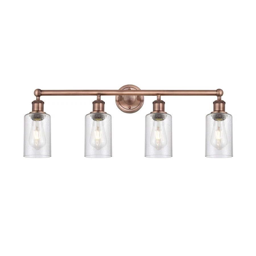 Luz de tocador de baño Innovations Clymer 4Lt 31", cobre/seedy - 616-4W-AC-G804 Foto 1 de 1