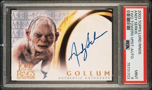TOPPS ANDY SERKIS GOLLUM LORD OF THE RINGS AUTOGRAPH TTT Auto PSA 9 Mint - Picture 1 of 2