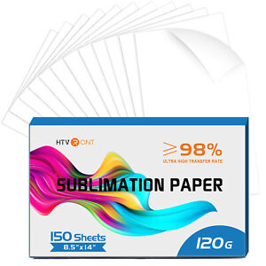 HTVRONT AU 150Sheets 8.5x14 Heat Sublimation Transfer Paper For Mug Cup T-Shirt