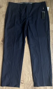 Michael Kors Flat Front Polyester Blend Navy Blue Dress Pants Size 42W 32L - Picture 1 of 2
