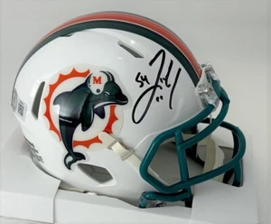 Dolphins ZACH THOMAS Signed Riddell Throwback Speed Mini Helmet AUTO - BAS - Picture 1 of 1