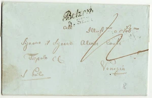 6172 01 PREFILATELICA BOLZANO BOLZEN X VENEZIA 1842 con testo - Picture 1 of 1