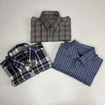 3 Robert Talbott Button Down Long Sleeve Shirts Men’s Large Carmel Classic - Image 1 of 4