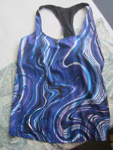 NWT Swimsuits For ALL Size 24 Swim Top Tank Cups Blue Purple Black Racerback - Picture 1 of 10