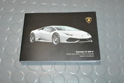 Lamborghini Huracan LP 610-4 LP610 2015 manual del propietario - EE. UU./CANADÁ Foto 1 de 2
