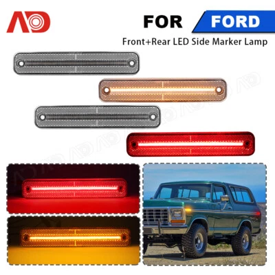 4x Luz LED de señalización lateral para camioneta Econoline Ford E-F100 F150 F250 F350 1975-83 Foto 1 de 4