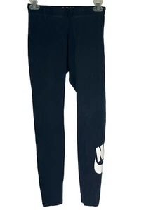 Nike Sportswear Just Do It Black Leggings Spell Out Girls Size Small - Picture 1 of 5