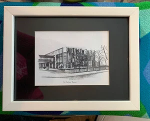 Guthrie Theatre Black White Vintage Print Pat Doolittle Crosshatch ‘74 Free Ship - Picture 1 of 5