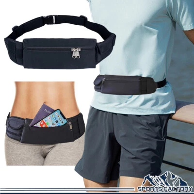 Cinturón para correr trotar bolsa de cintura riñonera soporte para teléfono bolsa hombres mujeres entrenamiento Foto 1 de 4