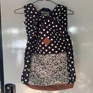 Prince and Fox polka dot/floral backpack EUC - Picture 1 of 7
