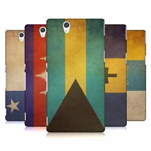 HEAD CASE DESIGNS VINTAGE FLAGS SET 3 BACK CASE & WALLPAPER FOR SONY PHONES 3