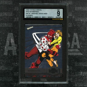 2022 Skybox MARVEL Metal Universe Spider-Man 114 BOOMERANG Hi Series PSGA 9 MINT - Picture 1 of 3