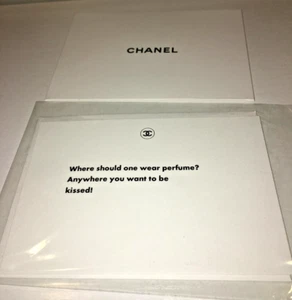 Authentic COCO CHANEL QUOTE gift note Card & Envelope PERFUME KISS LOVE WEDDING - Picture 1 of 3