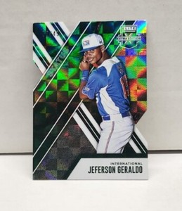 JEFFERSON GERALDO 2017 Elite Extra Edition STATUS GREEN DIE CUT /49 ~ REDS