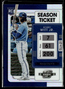 Bobby Witt Jr. 2022 Panini Chronicles Contenders Optic Silver Prizm RC #19