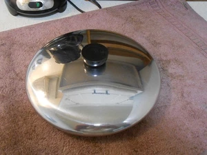 REVERE WARE 9" (9 3/8") LID (lid only) Stainless (fits 4 1/4, 6 & 8 qt. pots) - Picture 1 of 2