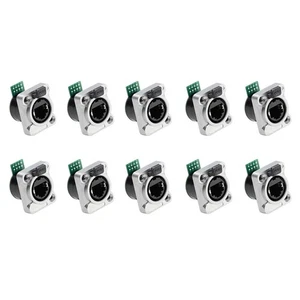 10 Stück Ethernet RJ45 Chassis-Buchse NE8FDP Ethernet Pass Through Stecker 9388 - Afbeelding 1 van 7