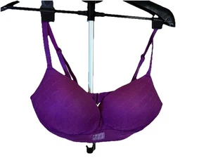 Victoria's Secret Pink Purple Push Up Wireless Bra Size 38D - Picture 1 of 9