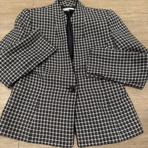 Jones Studio Houndstooth Tweed Blazer Jacket Women’s 8 - Picture 1 of 6