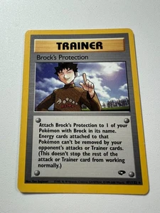 Pokemon - Allenatore Protezione Brock - Sfida Palestra 101/132 - WOTC Vintage TCG - Foto 1 di 4