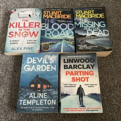 Crime Thriller Books Bundle X 5 Suspense Fiction Paperbacks Bes1 - Image 1 of 4