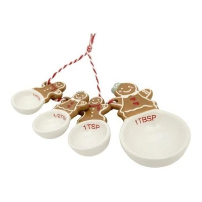 St. Nicholas Square Gingerbread Measuring Spoons Set of 4 ~ fun ornaments ~ NWT - Image 1 of 3