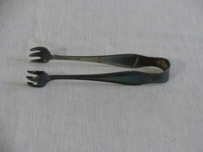 Pinças de açúcar folheadas a prata placa comunitária vintage - Imagem 1 de 4