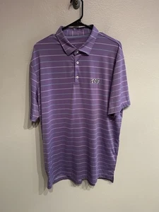 TCU Horned Frogs Johnnie O Mens XL Purple Polo Shirt Golf - Picture 1 of 8