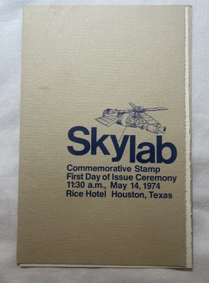 ORIGINAL Skylab First Day Ceremony Program WITH COVER STAMP - Image 1 of 4
