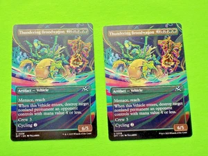MTG  Aetherdrift - Thundering Broodwagon - Borderless - Non-Foil - X2 - Picture 1 of 2