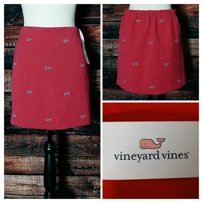 Vineyard Vines Skirt Teen Girls 14 Embroidered Ponte Calypso Red Adjustable NWT - Image 1 of 4
