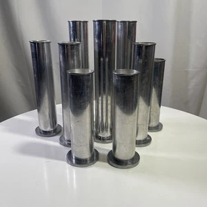 Mid Century Modern Kerzenständer Set Halter Industrial Mod Teekerze silberfarben - Bild 1 von 13