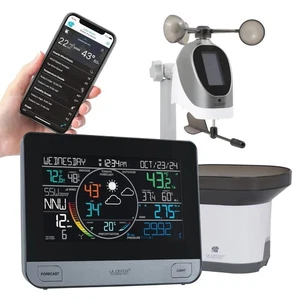 328-69357-INT Wi-Fi Professional Weather Station, Black - Picture 1 of 7