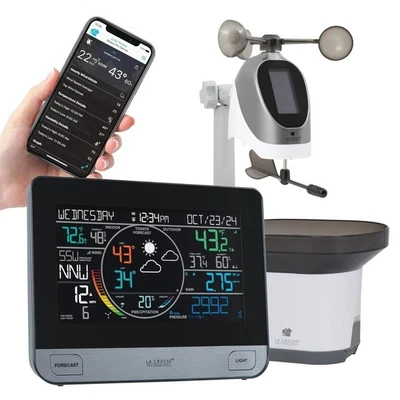 328-69357-INT Wi-Fi Professional Weather Station, Black - Image 1 of 4