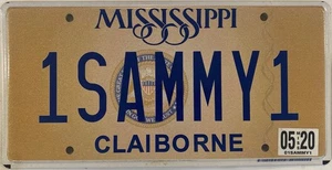 Vanity 1 SAMMY SAM SAMUEL SAMANTHA 1 licence plate Sami Sammie Sammey Sammee - Picture 1 of 7