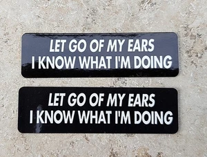 Let Go Of My Ears HD Set 2 Pcs.Aufkleber Decals Stickers USA Helmaufkleber - Picture 1 of 1