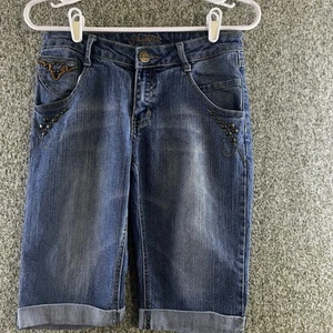 Southpole Youth Jeans Shorts 9 Blue Casual Streetwear Urban Casual Knee Length - Picture 1 of 9