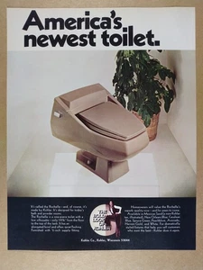 Kohler Rochelle 1970 inodoro de una pieza en arena mexicana anuncio impreso vintage - Imagen 1 de 1