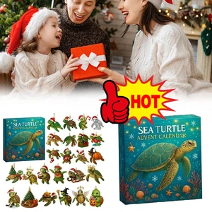 2025 Sea Glass Marine Life Advent Calendar 24 Days Ocean- Christmas Calendar New - Picture 1 of 19
