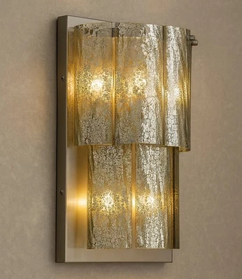 Aplique de pared hecho a mano Museo 48662 BNK 2 luces de níquel pulido interior NUEVO Foto 1 de 4