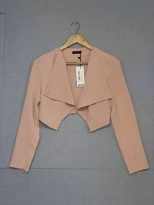 BNWT Boohoo Apricot Cropped Blazer Business Workwear Size S - Picture 1 of 5