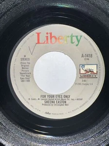 SHEENA EASTON 45 For Your Eyes Only - Picture 1 of 2