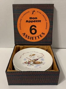 RAROS Platos de Postres de Vacaciones de Porcelana D'Art Selection Florence Limoges de Colección - Imagen 1 de 8